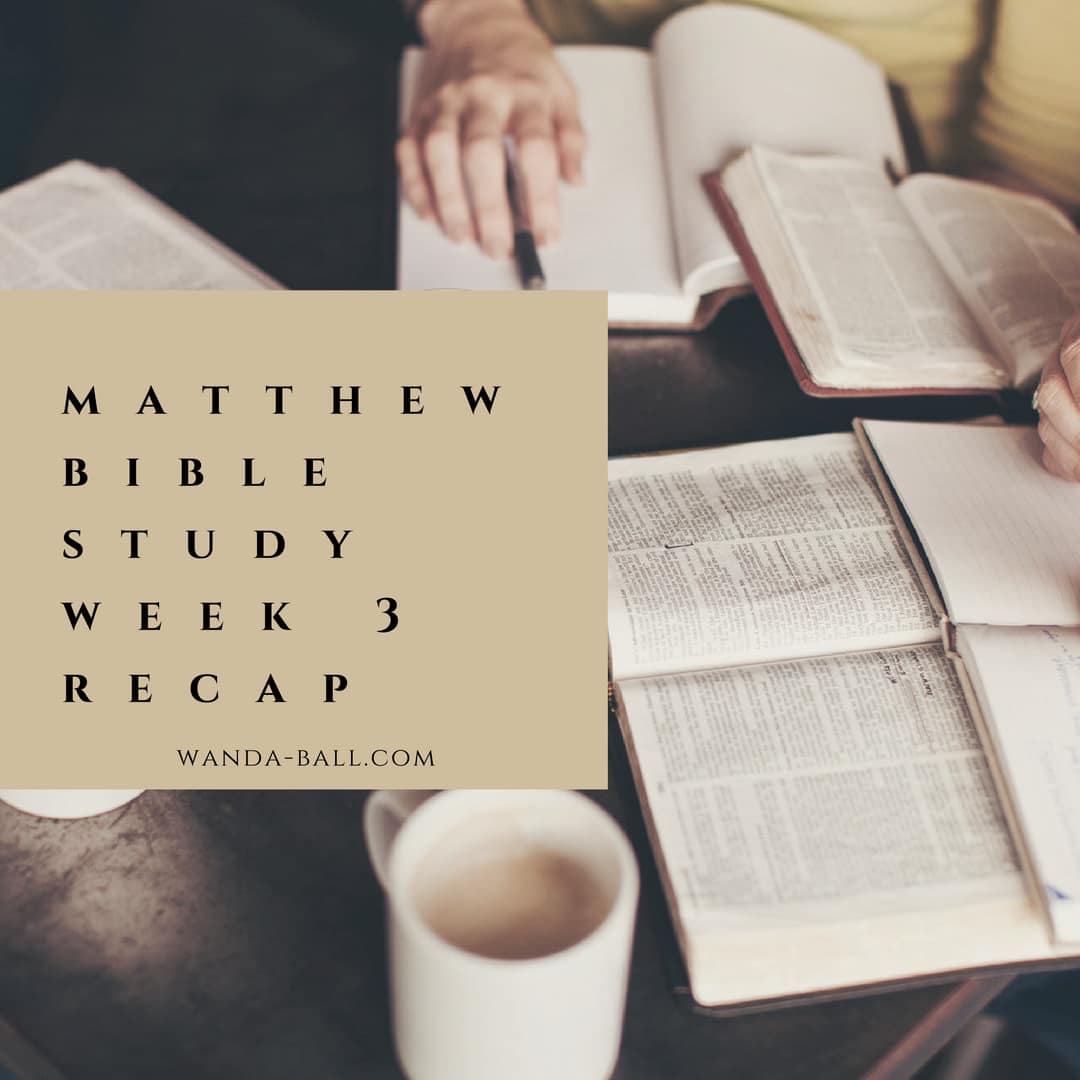 Following Jesus 101: Matthew Bible Study Challenge – Week 3 Recap