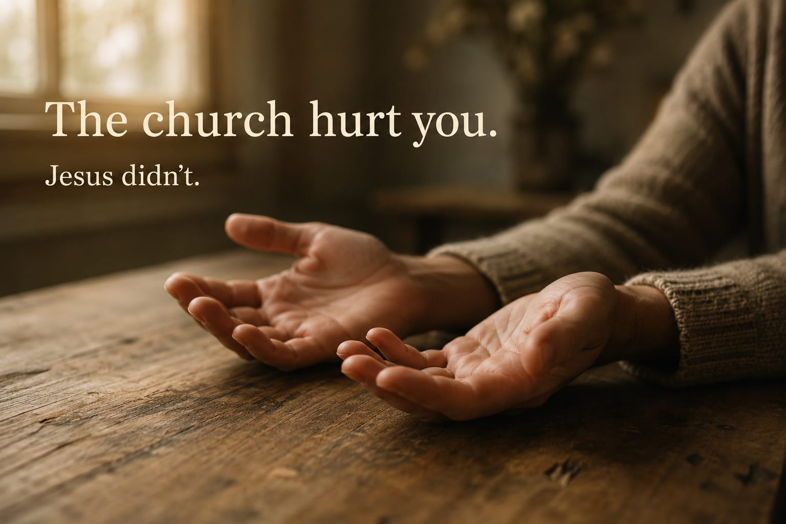 The church hurt you. Jesus didn't