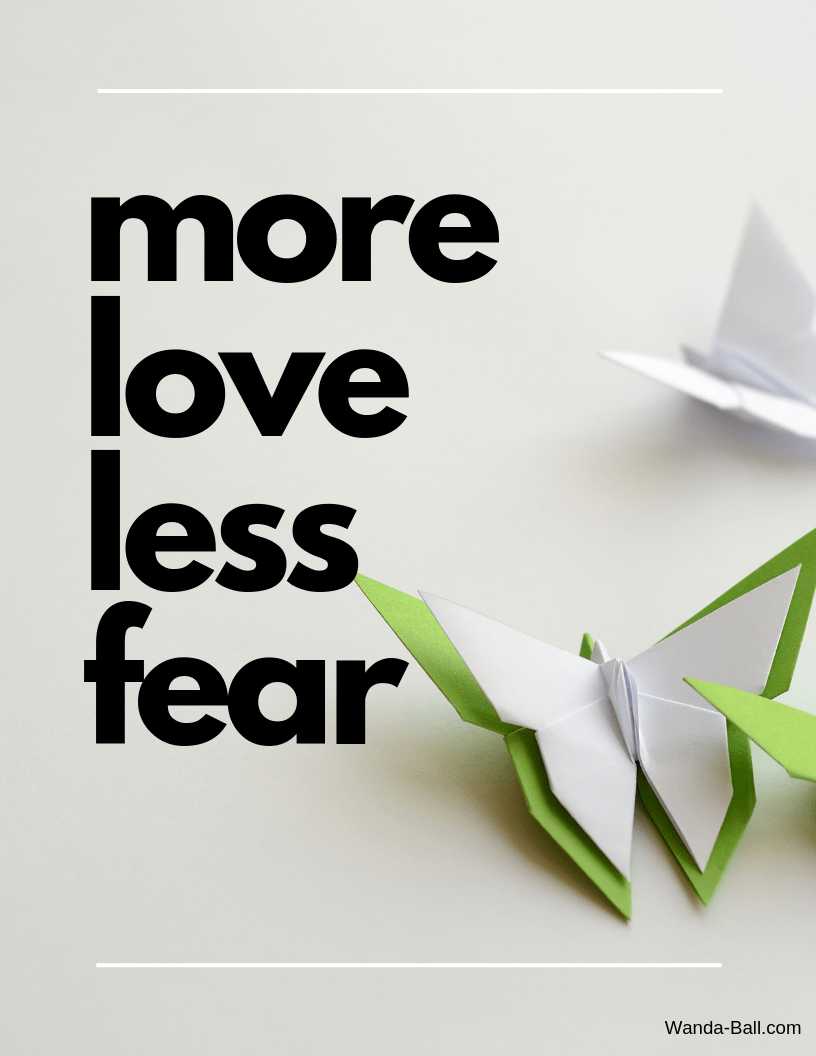 more love less fear framed art printable