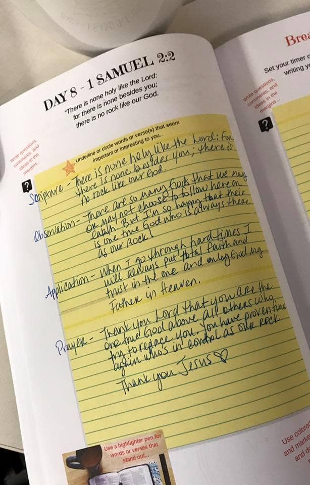 1 Samuel 2 2 SOAP bible study example