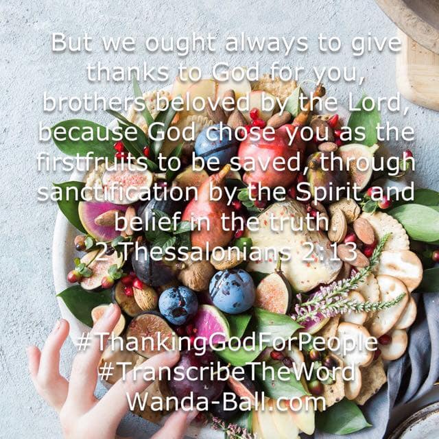 thank god for people 2 thess 2-13