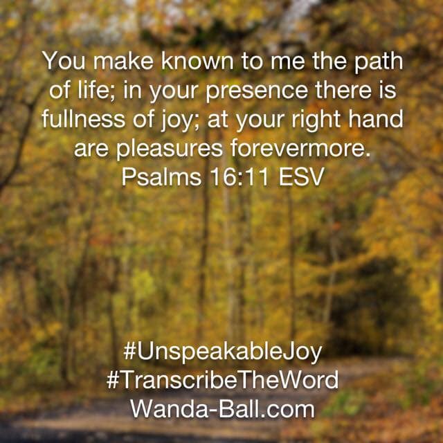 unspeakable joy psalms 16:11