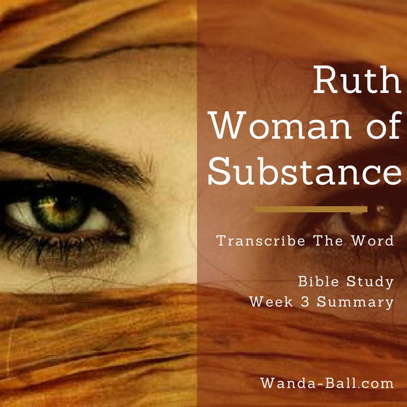 Ruth bible study week 3 summary